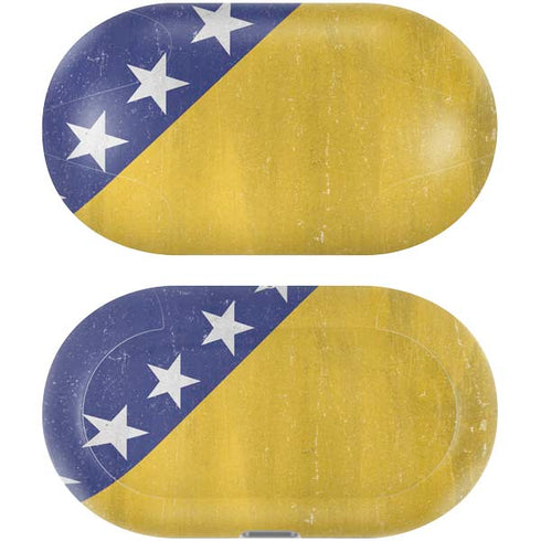 Bosnia and Herzegovina Flag Distressed Galaxy Buds Plus Skin