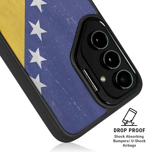 Bosnia and Herzegovina Flag Distressed Galaxy S24 FE Kickstand Case