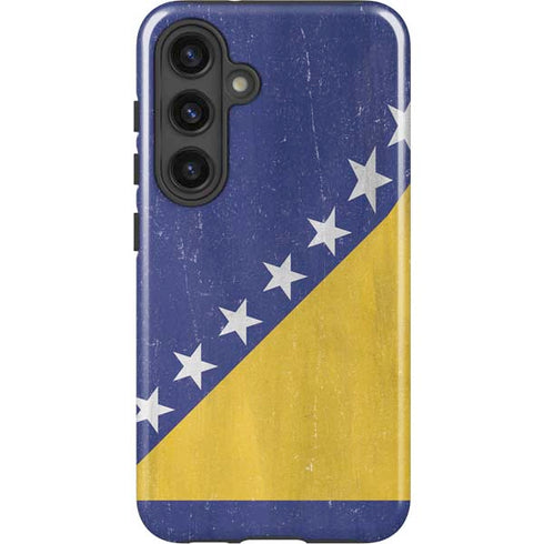 Bosnia and Herzegovina Flag Distressed Galaxy S25 Plus Impact Case
