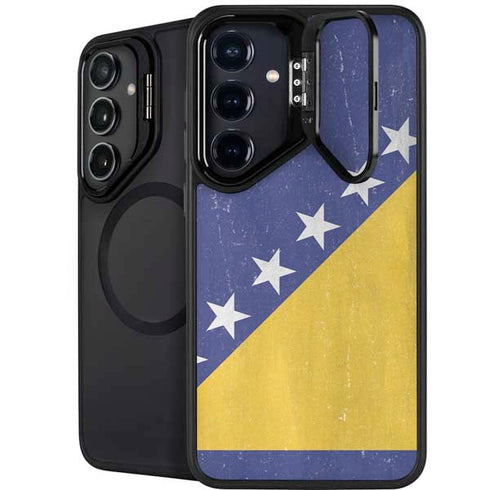Bosnia and Herzegovina Flag Distressed Galaxy S25 Plus Kickstand Case