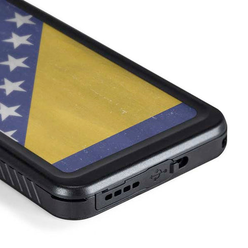 Bosnia and Herzegovina Flag Distressed Galaxy S24 Plus Waterproof Case