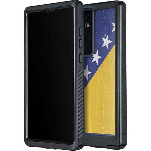 Bosnia and Herzegovina Flag Distressed Galaxy S24 Ultra Waterproof Case