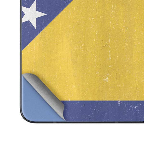 Bosnia and Herzegovina Flag Distressed Galaxy Z Fold5 5G Skin