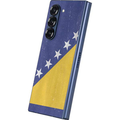 Bosnia and Herzegovina Flag Distressed Galaxy Z Fold6 Skin