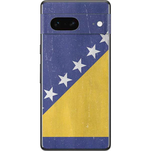 Bosnia and Herzegovina Flag Distressed Pixel Skins