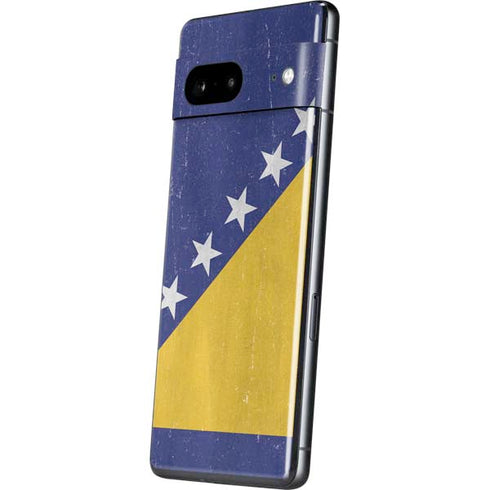 Bosnia and Herzegovina Flag Distressed Pixel Skins