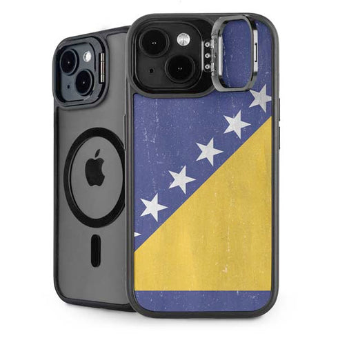 Bosnia and Herzegovina Flag Distressed iPhone 13 Kickstand Case