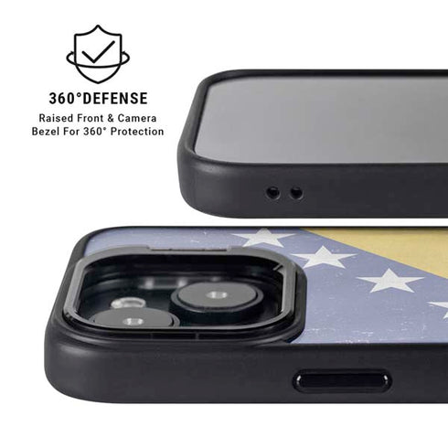 Bosnia and Herzegovina Flag Distressed iPhone 13 Kickstand Case