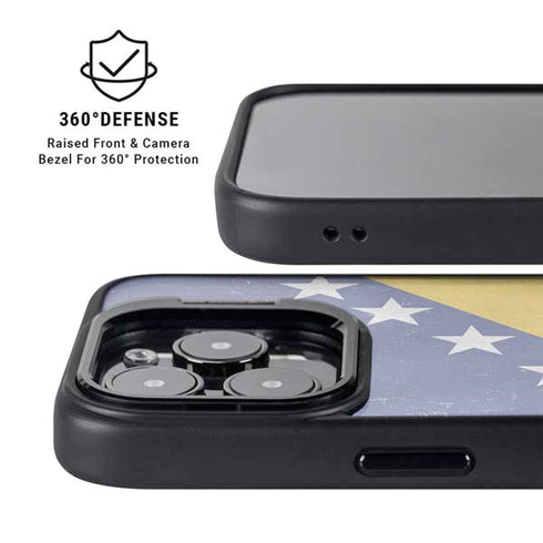 Bosnia and Herzegovina Flag Distressed iPhone 13 Pro Max Kickstand Case