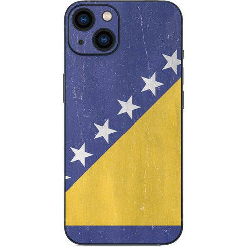 Bosnia and Herzegovina Flag Distressed iPhone 15 Skin