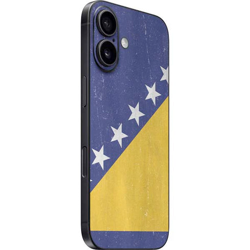 Bosnia and Herzegovina Flag Distressed iPhone 16 Plus Skin