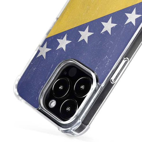 Bosnia and Herzegovina Flag Distressed iPhone 16 Pro MagSafe Case
