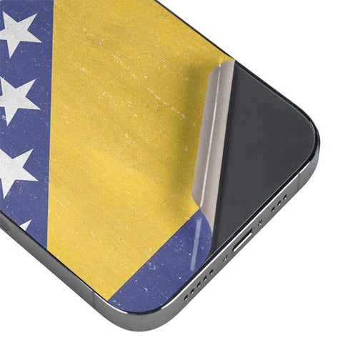 Bosnia and Herzegovina Flag Distressed iPhone 16 Pro Max Skin