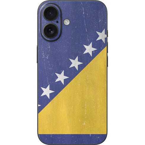 Bosnia and Herzegovina Flag Distressed iPhone 16 Skin