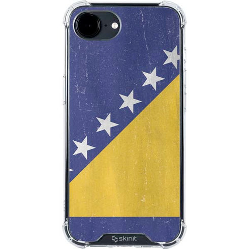 Bosnia and Herzegovina Flag Distressed iPhone 16e Clear Case