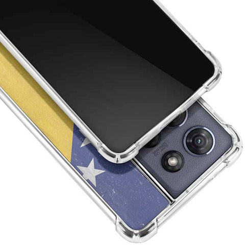 Bosnia and Herzegovina Flag Distressed Moto G 5G (2025) Clear Case