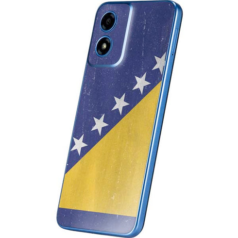 Bosnia and Herzegovina Flag Distressed Moto G Play 4G (2024) Skin