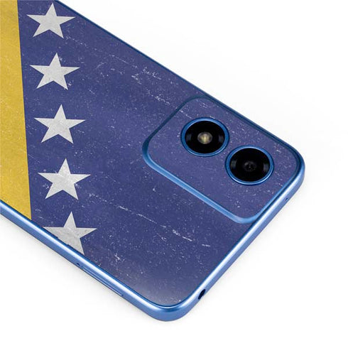 Bosnia and Herzegovina Flag Distressed Moto G Play 4G (2024) Skin