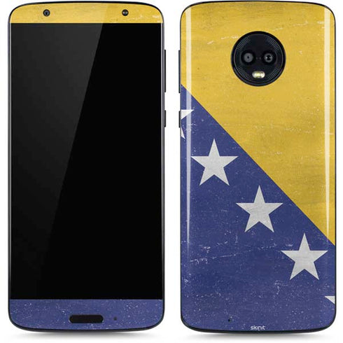 Bosnia and Herzegovina Flag Distressed Moto G6 Skin