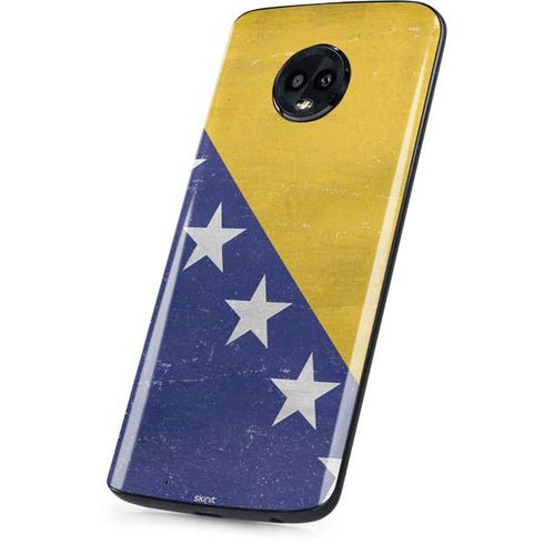 Bosnia and Herzegovina Flag Distressed Moto G6 Skin