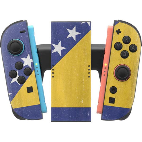 Bosnia and Herzegovina Flag Distressed Nintendo Switch 2 (2025) Joy-Con Controller Skin