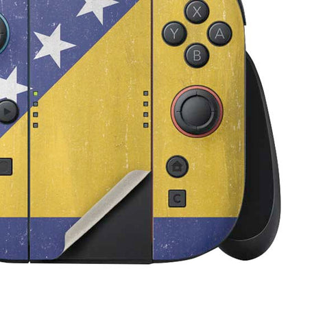 Bosnia and Herzegovina Flag Distressed Nintendo Switch 2 (2025) Joy-Con Controller Skin