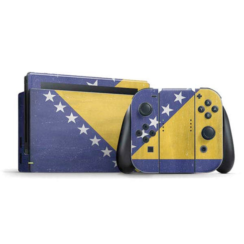 Bosnia and Herzegovina Flag Distressed Nintendo Skins
