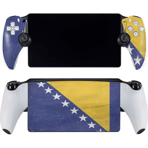 Bosnia and Herzegovina Flag Distressed PlayStation Portal Remote Player Skin