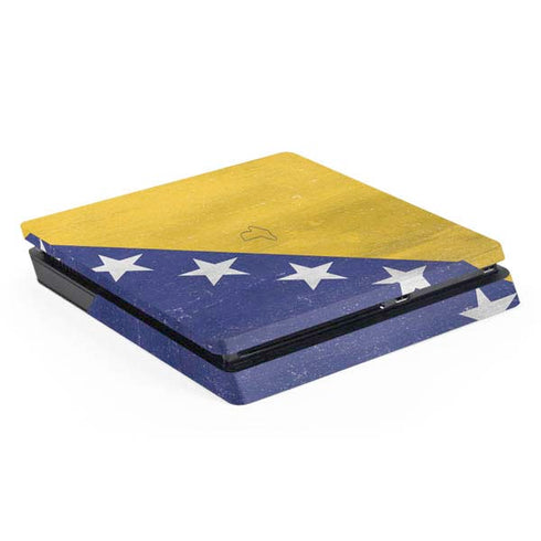 Bosnia and Herzegovina Flag Distressed PlayStation PS4 Skins
