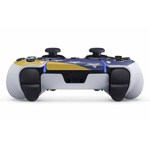 Bosnia and Herzegovina Flag Distressed PS5 DualSense Edge Pro Controller Skin