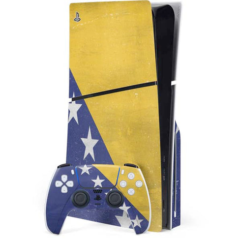 Bosnia and Herzegovina Flag Distressed PlayStation PS5 Skins