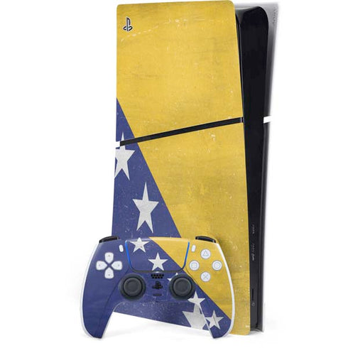 Bosnia and Herzegovina Flag Distressed PlayStation PS5 Skins