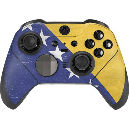 Bosnia and Herzegovina Flag Distressed Xbox Elite Wireless Controller Series 2 Skin