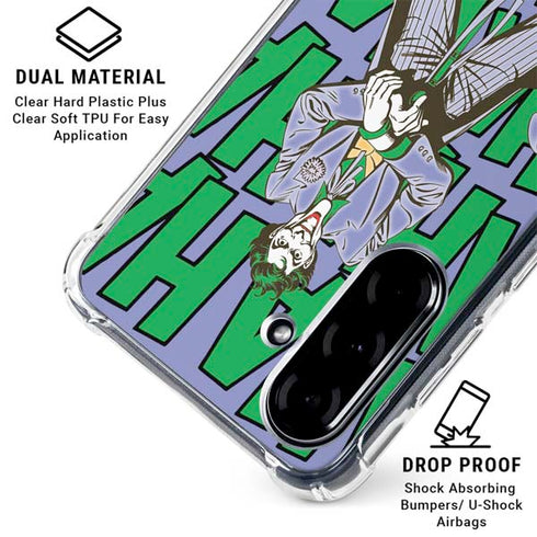 DC Comics The Joker Vintage pose pattern Galaxy A36 5G Clear Case