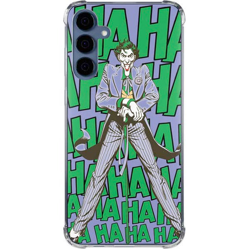 DC Comics The Joker Vintage pose pattern Galaxy A55 5G Clear Case