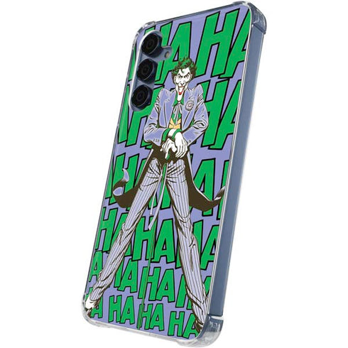 DC Comics The Joker Vintage pose pattern Galaxy A55 5G Clear Case