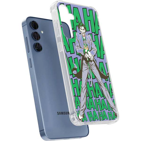 DC Comics The Joker Vintage pose pattern Galaxy A55 5G Clear Case