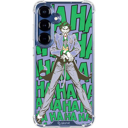 DC Comics The Joker Vintage pose pattern Galaxy S25 Clear Case