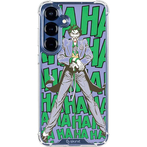 DC Comics The Joker Vintage pose pattern Galaxy S25 Plus Clear Case
