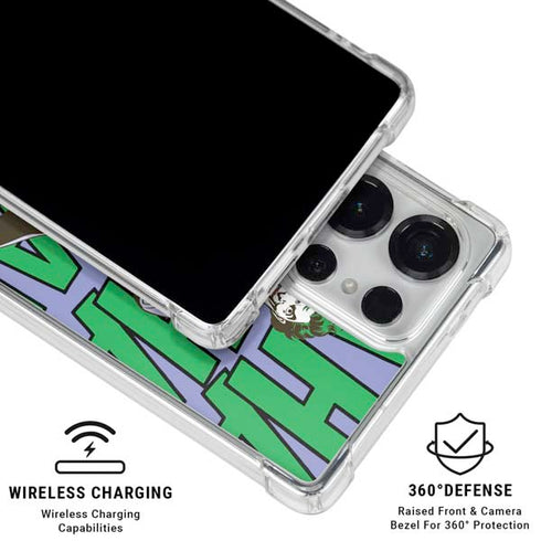 DC Comics The Joker Vintage pose pattern Galaxy S25 Ultra Clear Case