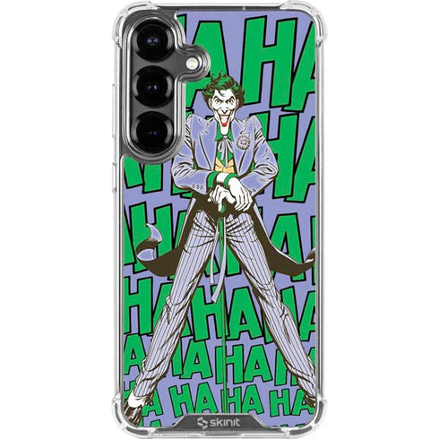 DC Comics The Joker Vintage pose pattern Galaxy S26 Plus Clear Case