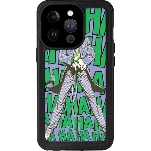 DC Comics The Joker Vintage pose pattern iPhone 15 Pro Waterproof Case