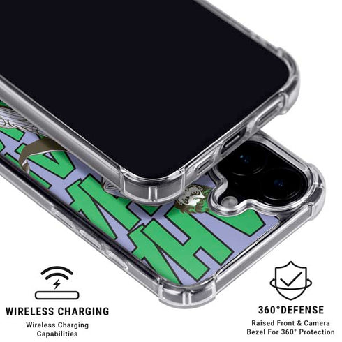 DC Comics The Joker Vintage pose pattern iPhone 16 Clear Case
