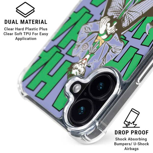 DC Comics The Joker Vintage pose pattern iPhone 16 Clear Case