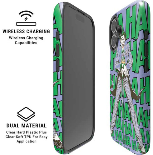DC Comics The Joker Vintage pose pattern iPhone 16 Magsafe Impact Case