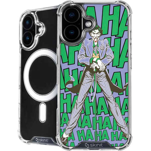 DC Comics The Joker Vintage pose pattern iPhone 16 Plus MagSafe Case
