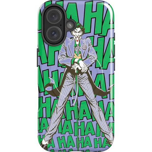 DC Comics The Joker Vintage pose pattern iPhone 16 Plus Magsafe Impact Case