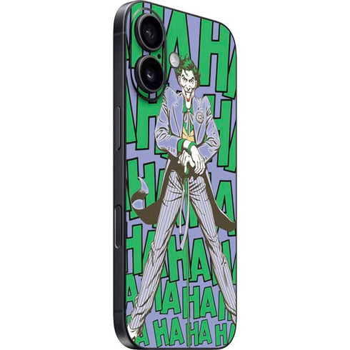 DC Comics The Joker Vintage pose pattern iPhone 16 Plus Skin