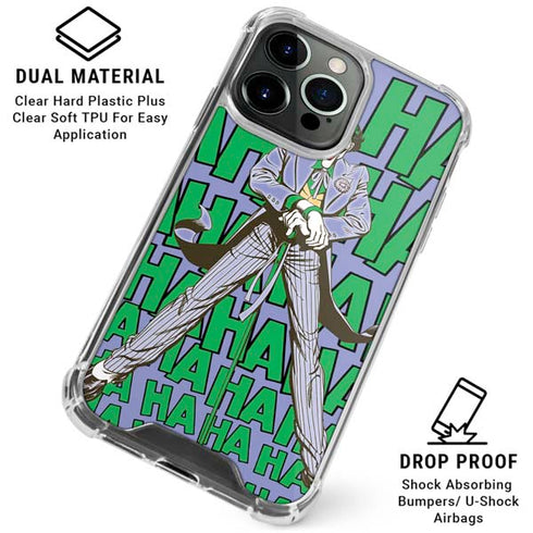 DC Comics The Joker Vintage pose pattern iPhone 16 Pro Clear Case