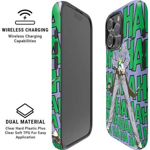 DC Comics The Joker Vintage pose pattern iPhone 16 Pro Magsafe Impact Case